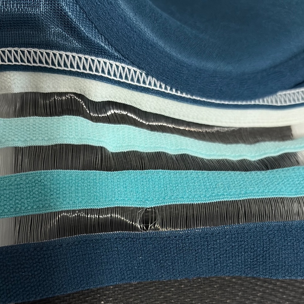 Victoria's Secret Navy and Aqua Striped Bra - Picture 5 of 7